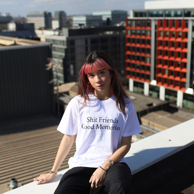 Memories 'n' Mayhem Shit Friends Good Memories T-Shirt - Image 2